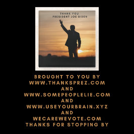 Dank u President Joe Biden Glazen Onderzetter