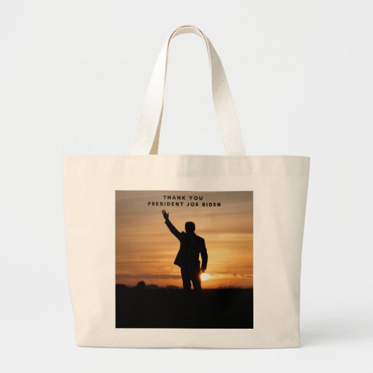 Dank u President Joe Biden Grote Tote Bag (Voorkant)