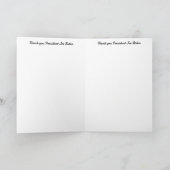 Dank u President Joe Biden Kaart (Binnen)