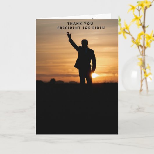 Dank u President Joe Biden Kaart (Gele Bloem)