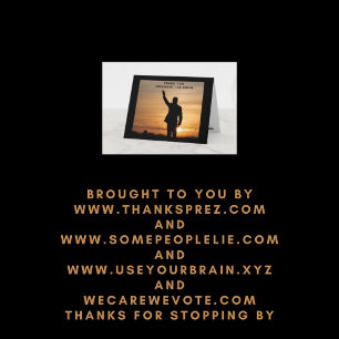 Dank u President Joe Biden Kaart