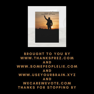 Dank u President Joe Biden Kaart