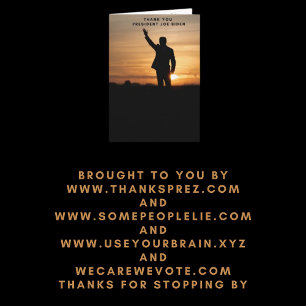 Dank u President Joe Biden Kaart