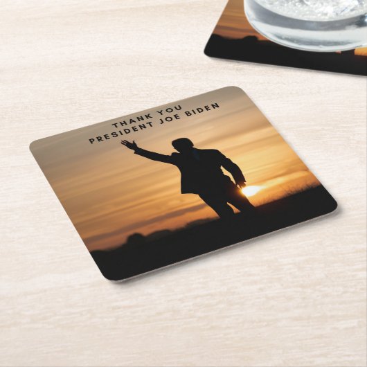 Dank u President Joe Biden Kartonnen Onderzetters (Schuin)