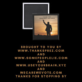 Dank u President Joe Biden Magneet