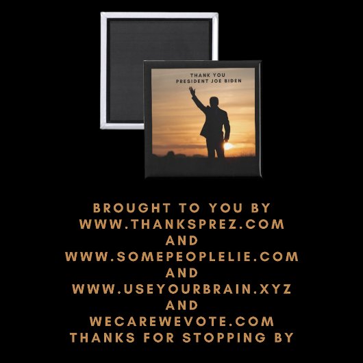Dank u President Joe Biden Magneet