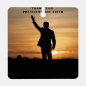 Dank u President Joe Biden Metalen Ornament (Achterkant)
