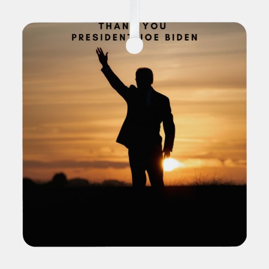 Dank u President Joe Biden Metalen Ornament (Voorkant)