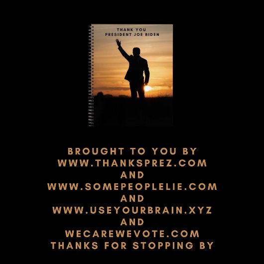 Dank u President Joe Biden Notitieboek