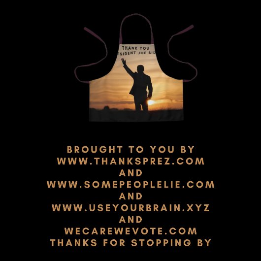 Dank u President Joe Biden Schort