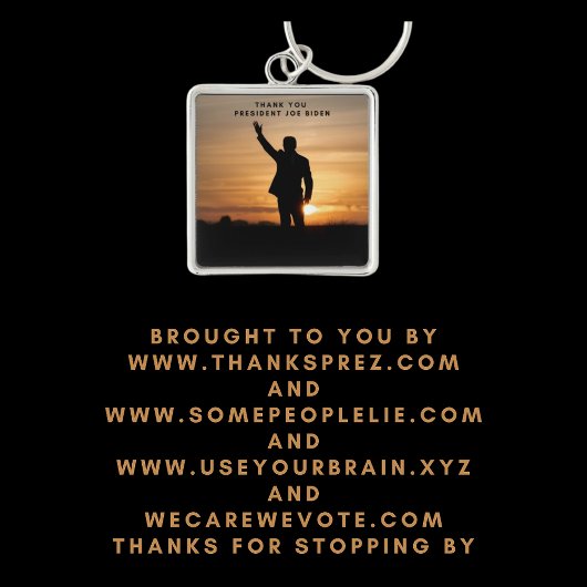 Dank u President Joe Biden Sleutelhanger