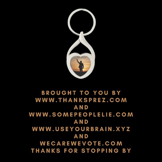 Dank u President Joe Biden Sleutelhanger