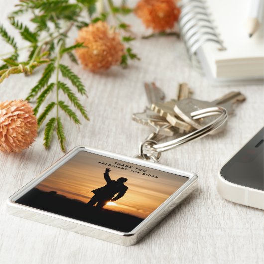 Dank u President Joe Biden Sleutelhanger (Zijkant)