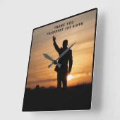 Dank u President Joe Biden Vierkante Klok (Hoek)