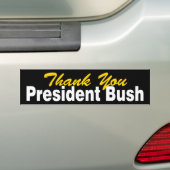 Dank u President Struik Bumpersticker (Op auto)
