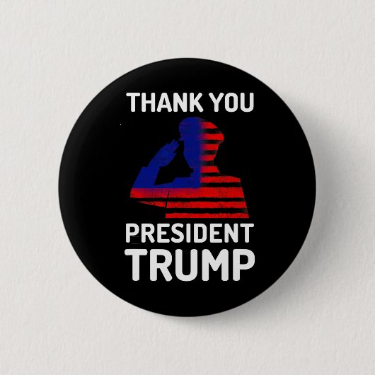 Dank u president Trump Ronde Button 5,7 Cm (Voorkant)