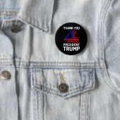 Dank u president Trump Ronde Button 5,7 Cm (In situ)