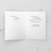 Dank u priester Cross Bedankkaart (Binnen)