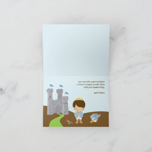 Dank u Prins Gevouwen Kaart (Binnen)