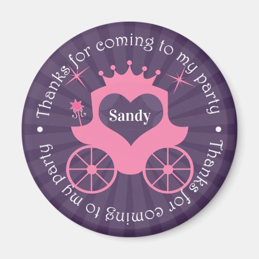 Dank u prinses foto magneet (Voorkant)