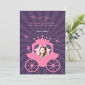 Dank u prinses fotokaart bedankkaart (Staand voorkant)