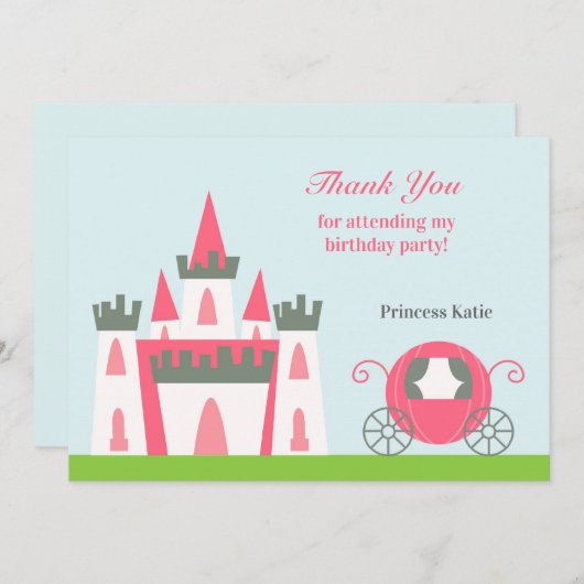 Dank u, prinses Kaart (Voorkant / Achterkant)