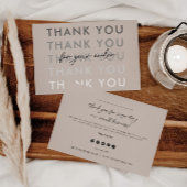 Dank u Product Packing Business Coupon Kaart