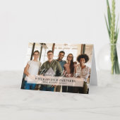 Dank u Professioneel Bedrijf Foto Roze Plaque Bedankkaart (Voorkant)