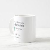 Dank U Psychiatrist Aangepaste Naam Koffiemok (Voorkant links)