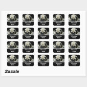Dank u Pug Puppy Dog Groeten Sticker (Vel)