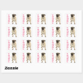 Dank u Pug Puppy Dog Stickers / zeehonden (Vel)