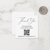 Dank u QR-code Kleine Bedrijf Minimalist Notitiekaartje (Voorkant / Achterkant in situ)