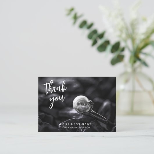 Dank u QR Code Logo Foto Modern Business Visitekaartje (Staand voorkant)