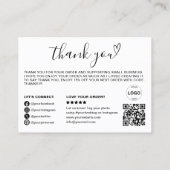 Dank u QR Code Logo Foto Modern Business Visitekaartje (Achterkant)