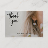 Dank u QR Code Logo Foto Modern Business Visitekaartje (Voorkant)