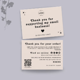 Dank u QR Code Logo Korting Laat een Review Visitekaartje