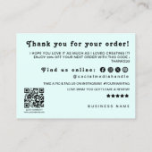 Dank u QR Code Logo Korting Laat een Review Visitekaartje (Achterkant)