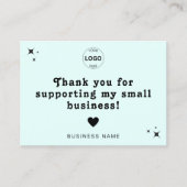 Dank u QR Code Logo Korting Laat een Review Visitekaartje (Voorkant)