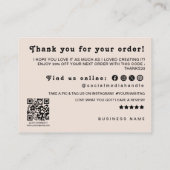 Dank u QR Code Logo Korting Laat een Review Visitekaartje (Achterkant)