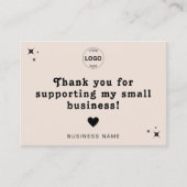 Dank u QR Code Logo Korting Laat een Review Visitekaartje (Voorkant)