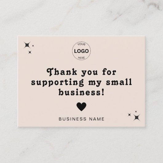 Dank u QR Code Logo Korting Laat een Review Visitekaartje (Voorkant)