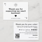 Dank u QR Code Logo Korting Laat een Review Visitekaartje (Voorkant / Achterkant)