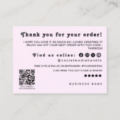 Dank u QR Code Logo Korting Laat een Review Visitekaartje (Achterkant)
