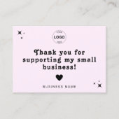 Dank u QR Code Logo Korting Laat een Review Visitekaartje (Voorkant)