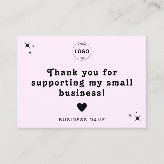 Dank u QR Code Logo Korting Laat een Review Visitekaartje (Voorkant)