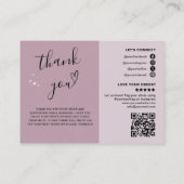 Dank u QR Code Logo Modern Social Media Visitekaartje (Achterkant)