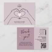 Dank u QR Code Logo Modern Social Media Visitekaartje (Voorkant / Achterkant)