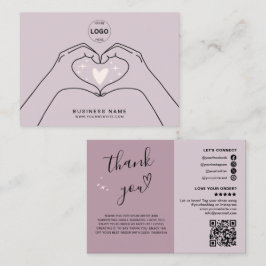 Dank u QR Code Logo Modern Social Media Visitekaartje