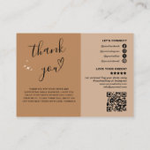 Dank u QR Code Logo Modern Social Media Visitekaartje (Achterkant)