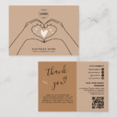 Dank u QR Code Logo Modern Social Media Visitekaartje (Voorkant / Achterkant)